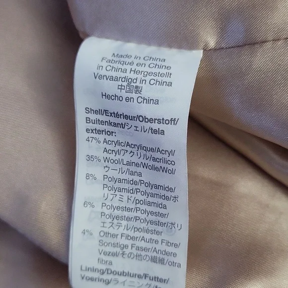 J. Crew Daphne Top Coat Italian Tweed Guava Pink Size 12 - Picture 10 of 11